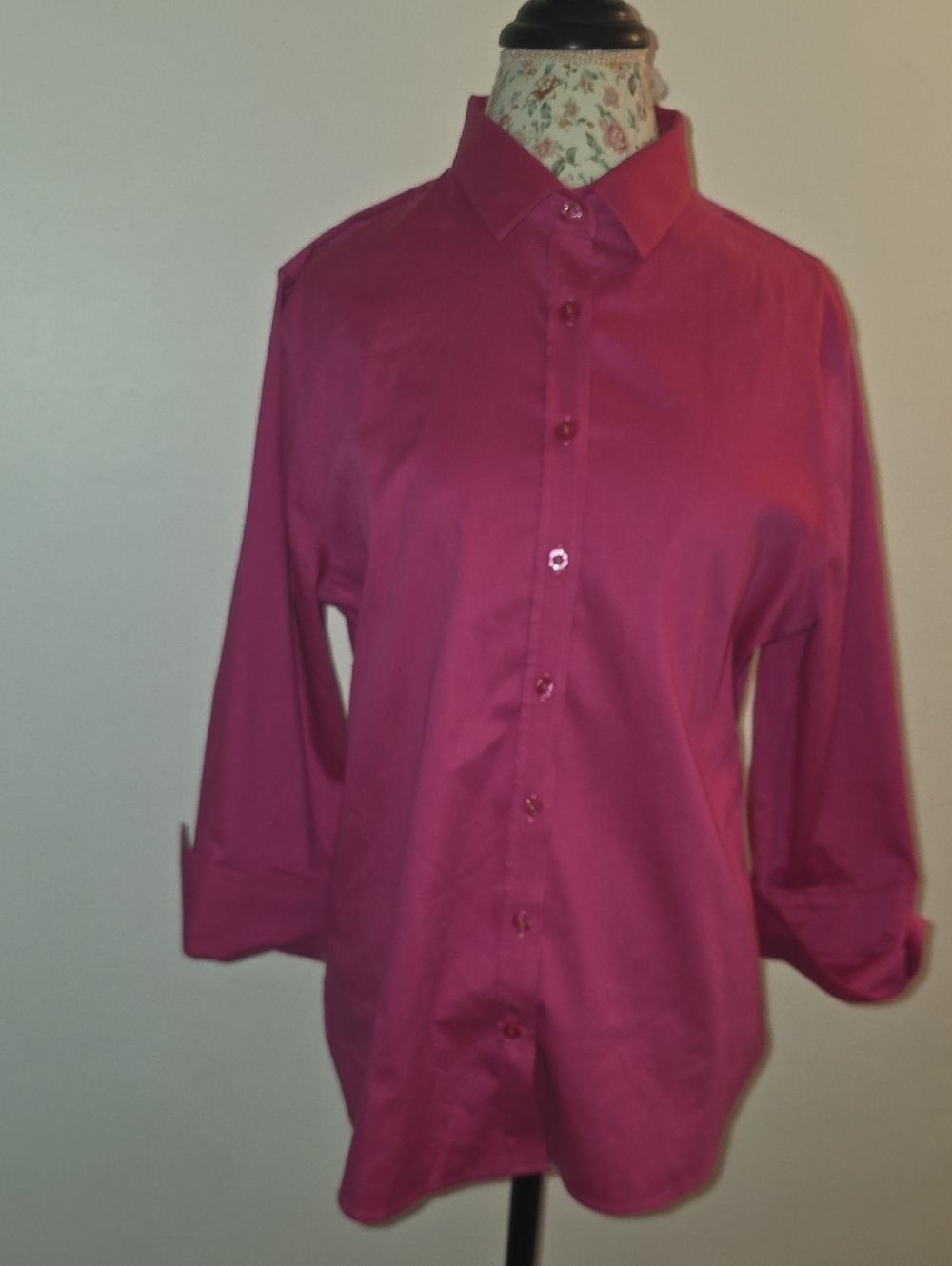 Chico's  Button-Up Shirt in Deep Pink